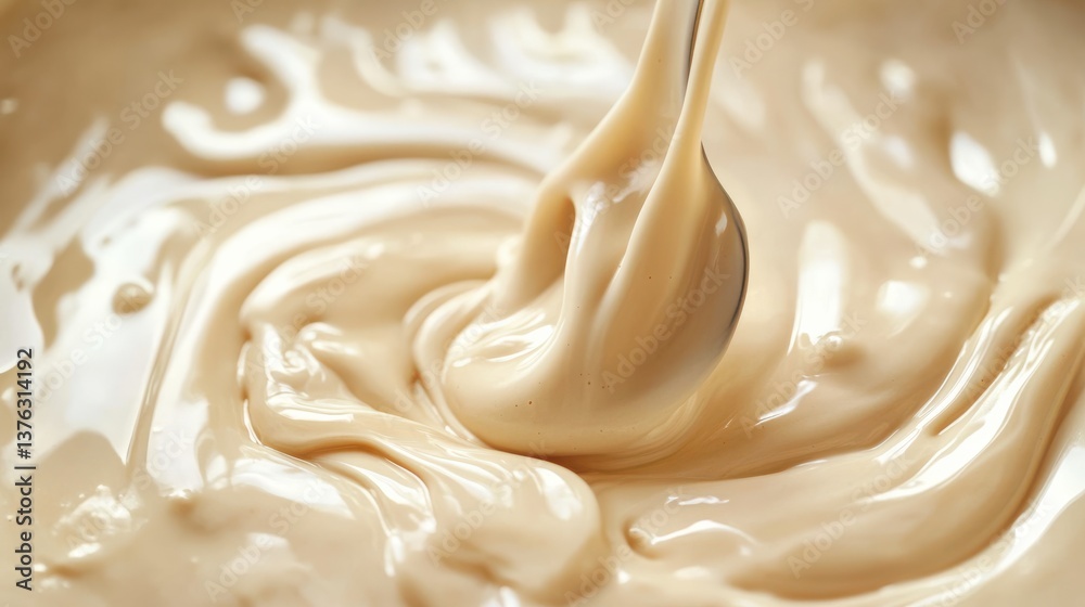 Protein Shake Being Stirred with a Spoon Protein Shake Being Stirred with a Spoon