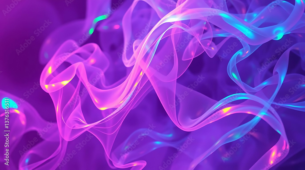 Fototapeta premium Abstract swirling neon colors