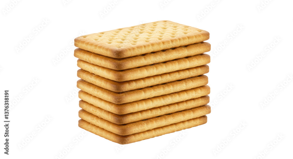 Isolated Stack of Crackers Isolated Stack of Crackers
