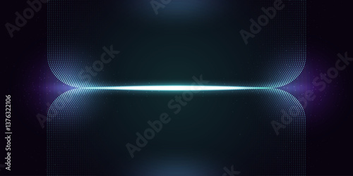 Modern business report cover geometric dot line design green colors