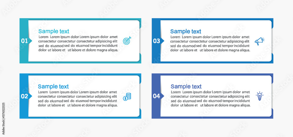 Business vector infographic template with 4 options or steps. Can be used for workflow layout, diagram, annual report, web design Business vector infographic template with 4 options or steps. Can be used for workflow layout, diagram, annual report, web design