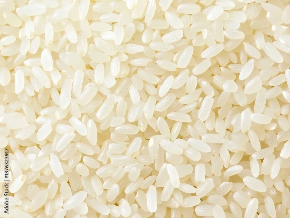 A close-up of white rice grains, showcasing large, translucent, and smooth rice grains, with a blurred background of more rice A close-up of white rice grains, showcasing large, translucent, and smooth rice grains, with a blurred background of more rice