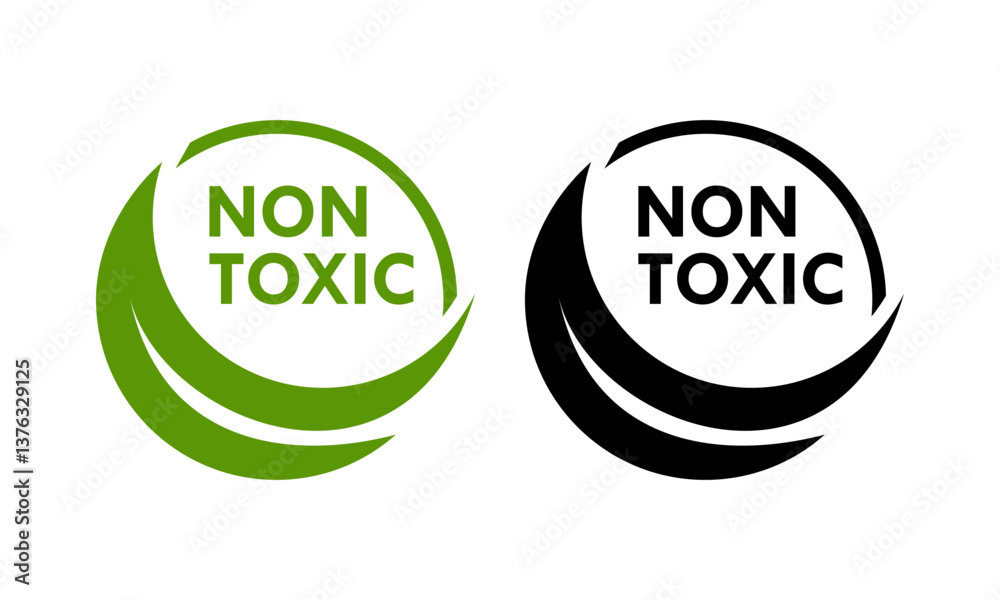 Non toxic design logo template illustration