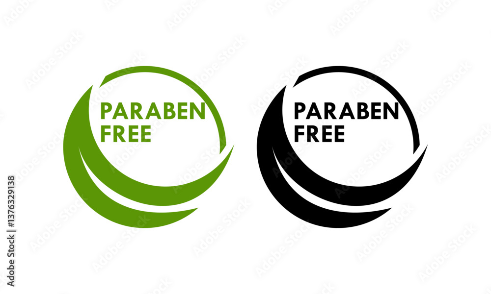 Paraben free design logo template illustration