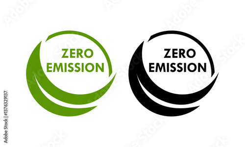 Obraz na płótnie Zero emission logo template illustration. suitable for industry, eco, medical, pollution, automobile w salonie
