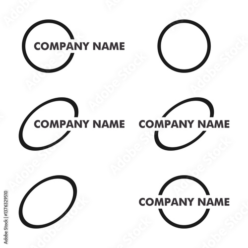 generic circle logo design, editable icon, generic icon for your company
