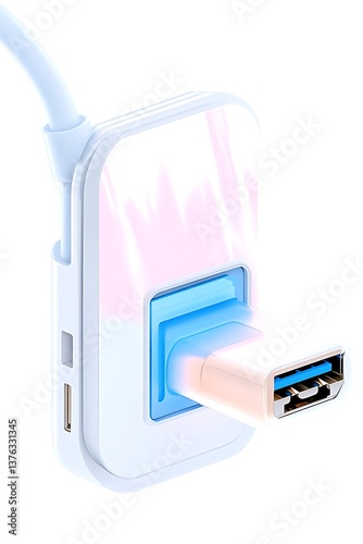 USB-C Hub 3D Render