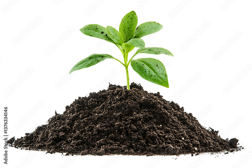 Green Seedling Emerging From Dark Brown Soil, PNG Green Seedling Emerging From Dark Brown Soil, PNG