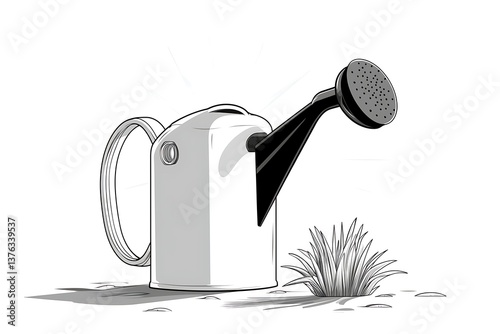 Watering Can in Garden