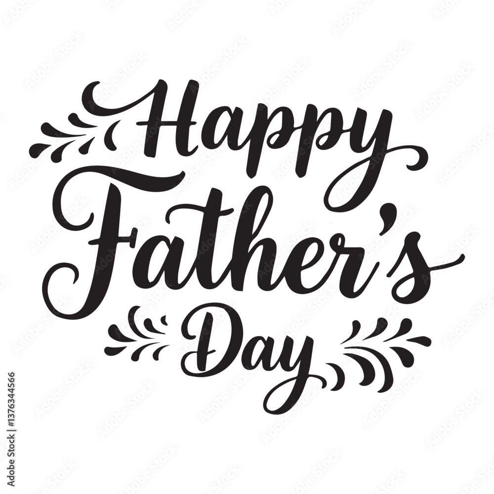 Happy Father's Day typography calligraphy vector design. Happy Father's Day typography calligraphy vector design.