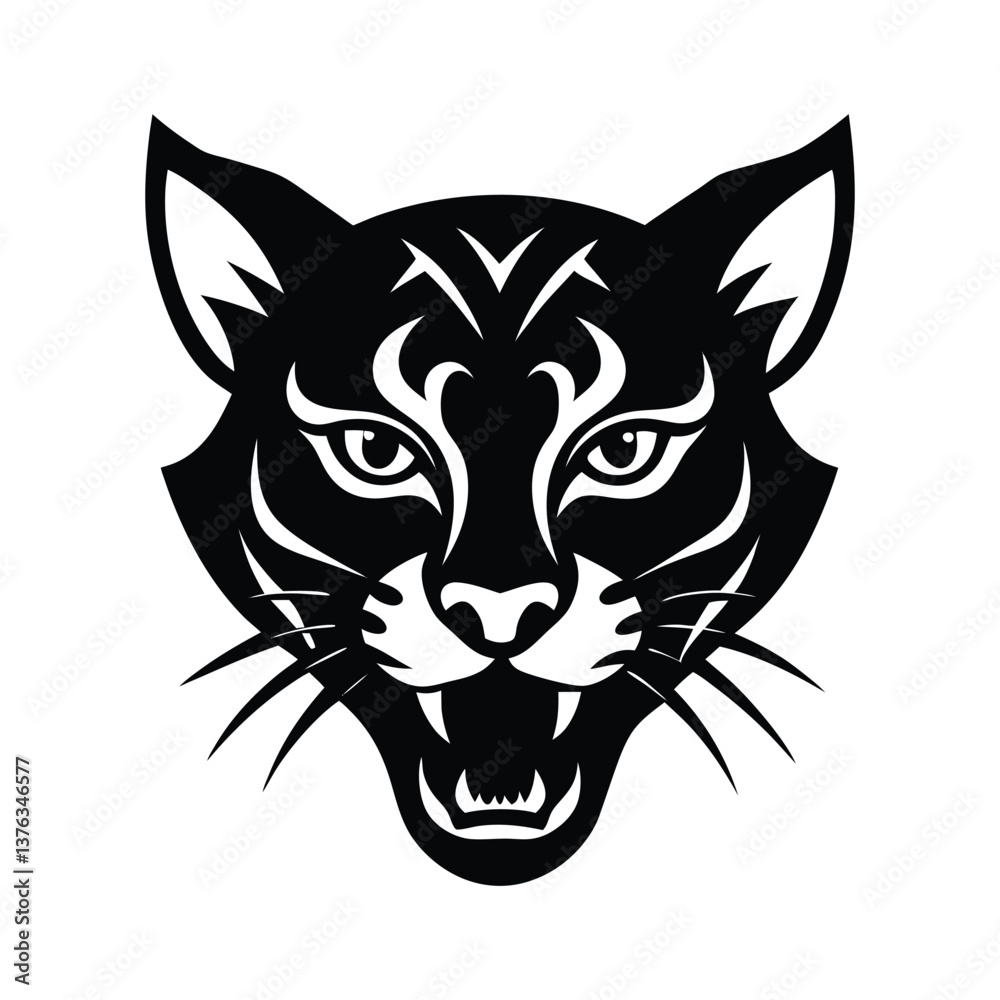ocelot head vector silhouette ocelot head vector silhouette