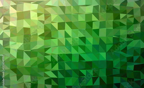 Green polygonal Mosaic Background, Creative Design Templates.