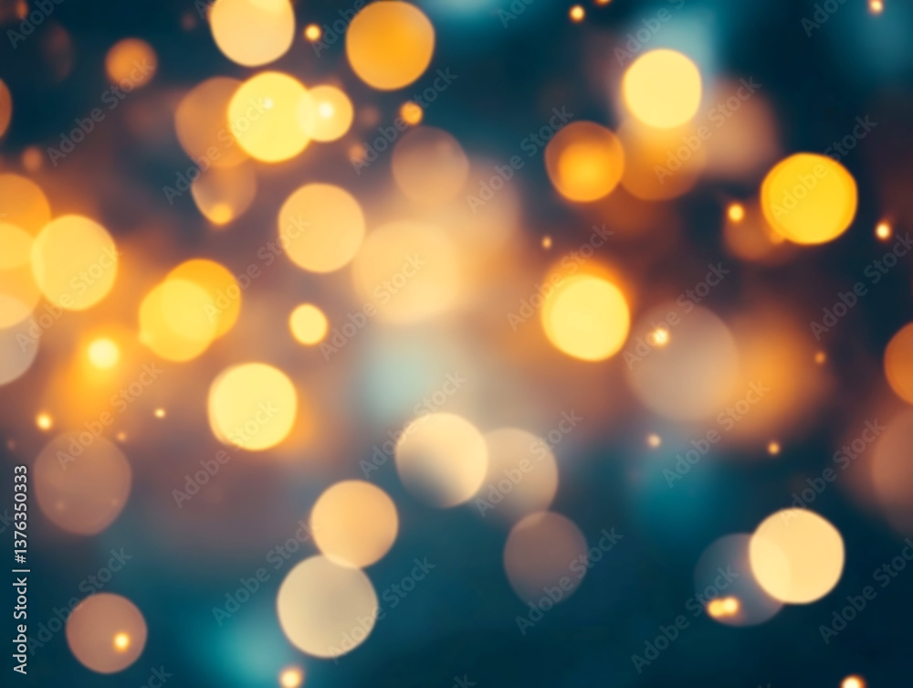 Golden bokeh lights on a dark background Golden bokeh lights on a dark background