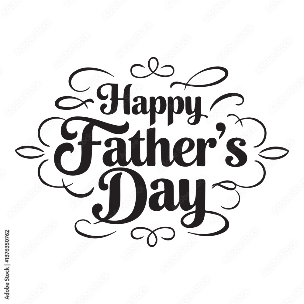 Happy Father's Day typography calligraphy vector design. Happy Father's Day typography calligraphy vector design.