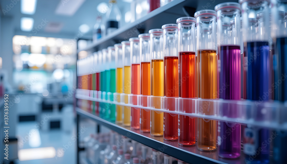 Close-up of various test tubes filled with colorful liquids Close-up of various test tubes filled with colorful liquids