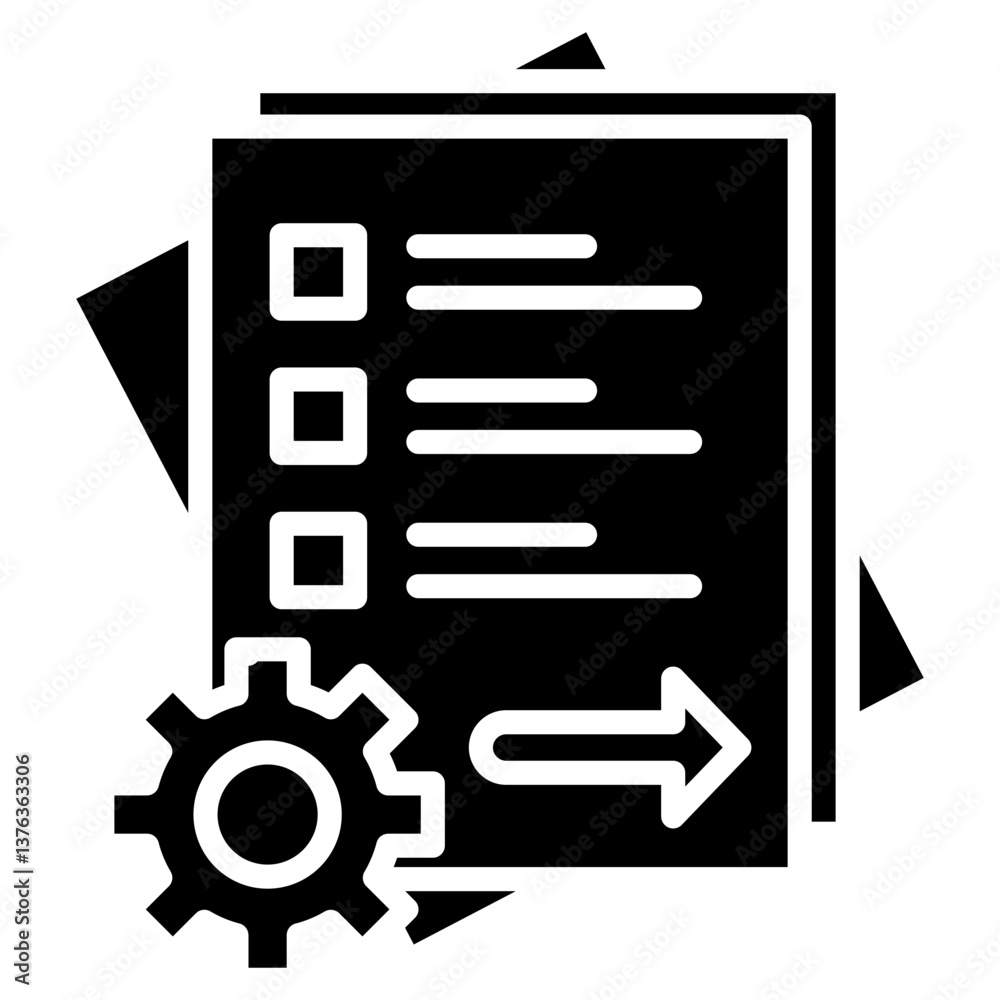 Lean Principles Glyph Icon Lean Principles Glyph Icon