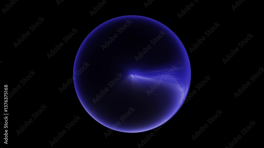 Glowing blue energy sphere animation
