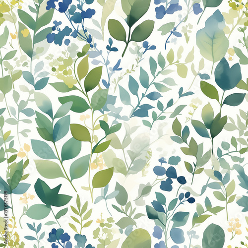 seamless pattern with leaves