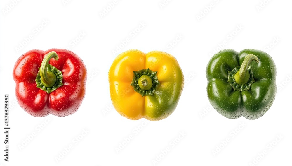 Three colorful bell peppers Three colorful bell peppers