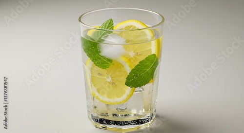Wallpaper Mural Refreshing Lemon Mint Iced Water. Torontodigital.ca