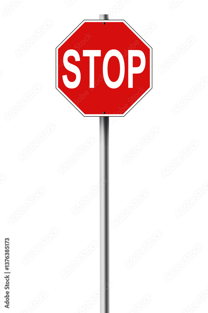 Stop sign on a pole Stop sign on a pole