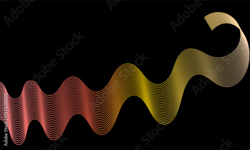 Wavy lines interpolated vector design template, perfect for background, banner, brochure, business, presentation