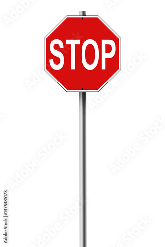 Stop sign on a pole
