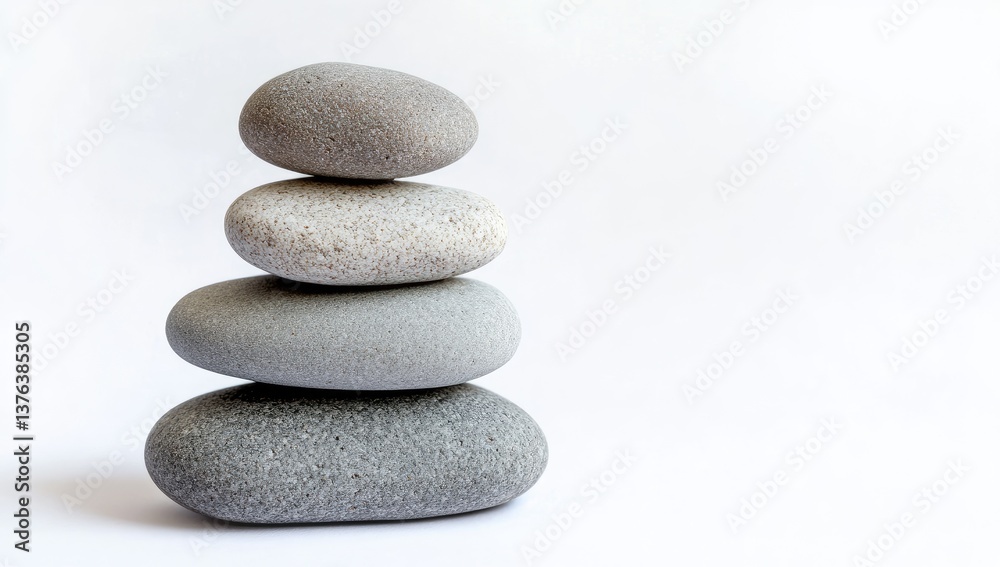 Stacked stones on white background (3) Stacked stones on white background (3)