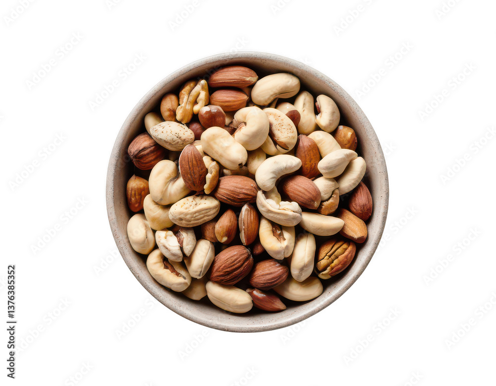 nuts in a bowl on white background, on transparent background png nuts in a bowl on white background, on transparent background png