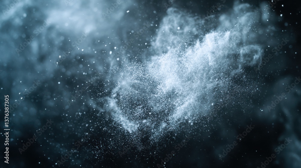 Protein Powder Dust Floating in Air. Protein Powder Dust Floating in Air.