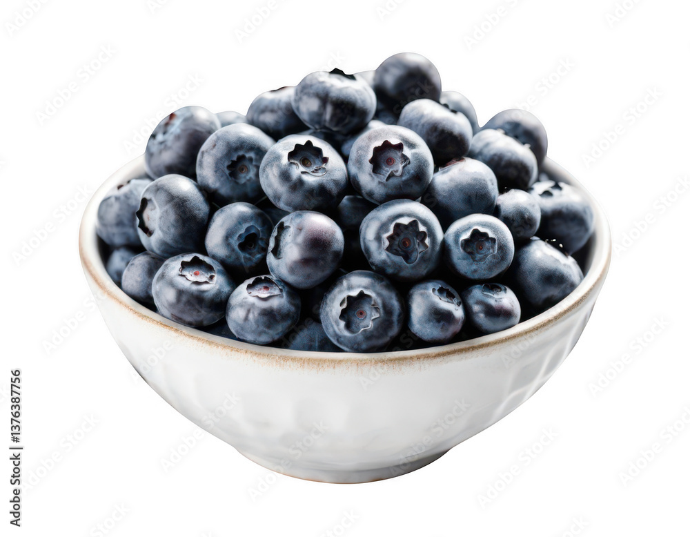 blueberries in a bowl on white background, on transparent background png blueberries in a bowl on white background, on transparent background png