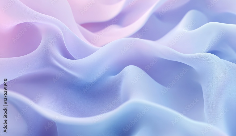 Obraz premium Abstract Pastel Waves Background with Soft Lavender and Pink Hues