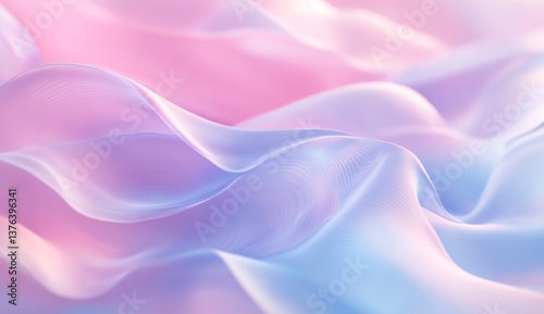 Fototapeta Naklejka Na Ścianę i Meble -  Abstract Silk Fabric Background with Pastel Colors and Wavy Pattern Texture