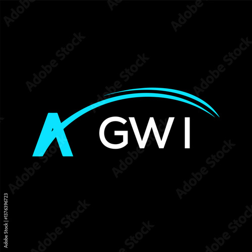 GWI creative minimalist letter logo.	