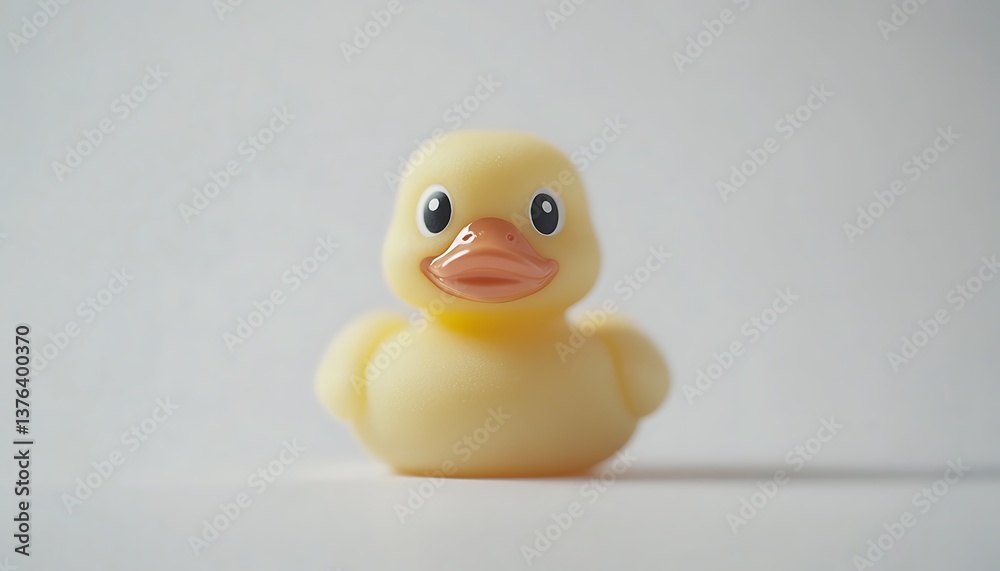 Yellow Duck on White Background Yellow Duck on White Background