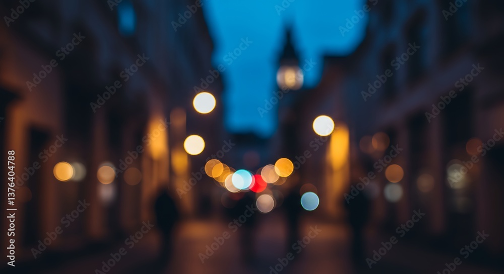 Bokeh City Street at Night Bokeh City Street at Night