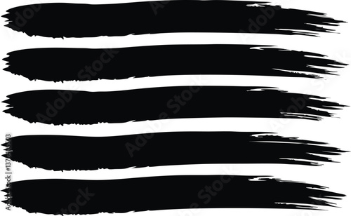 Wallpaper Mural vector set black brush strokes Torontodigital.ca