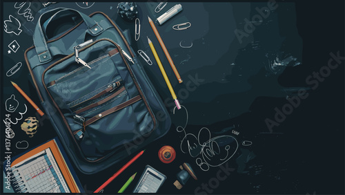 School Days Clip art Pack – Books, Backpacks, and Supplies for Creative Projects