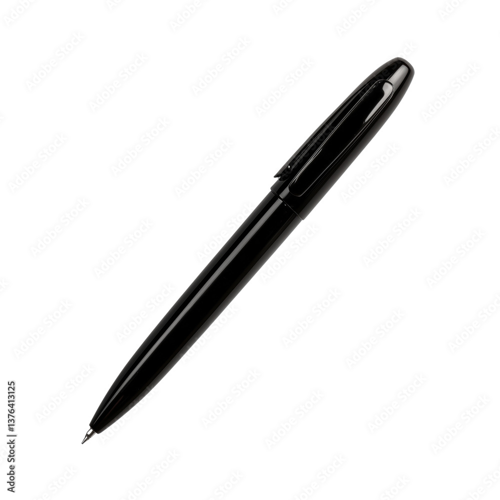Writing instruments black pen on transparent background Writing instruments black pen on transparent background