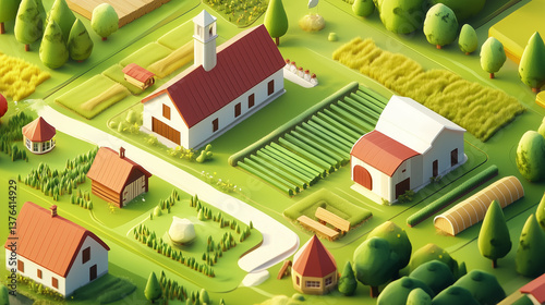 houses on a white background