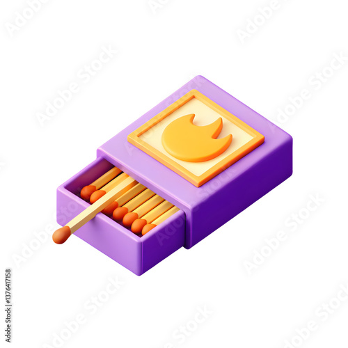  Vibrant Matchbox 3D icon.