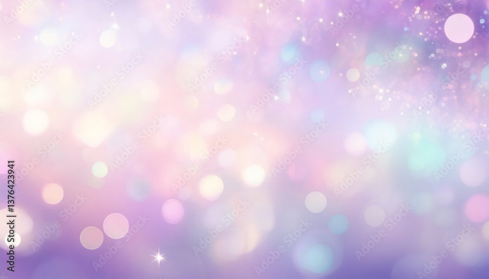 Soft bokeh lights and shimmering glitter forming pastel hued dreamscape, conveying ethereal elegance with delicate visual texture Soft bokeh lights and shimmering glitter forming pastel hued dreamscape, conveying ethereal elegance with delicate visual texture