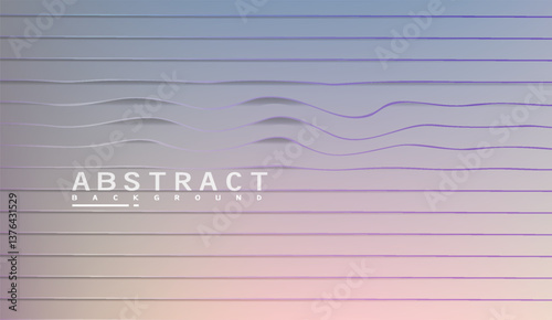 Elegant pastel gradient abstract backdrop with rhythmic waves and horizontal lines for modern digital art, web design, presentations, and creative projects