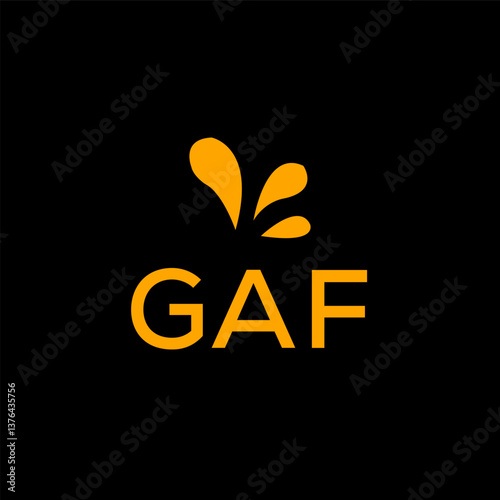 GAF creative minimalist letter logo.		
