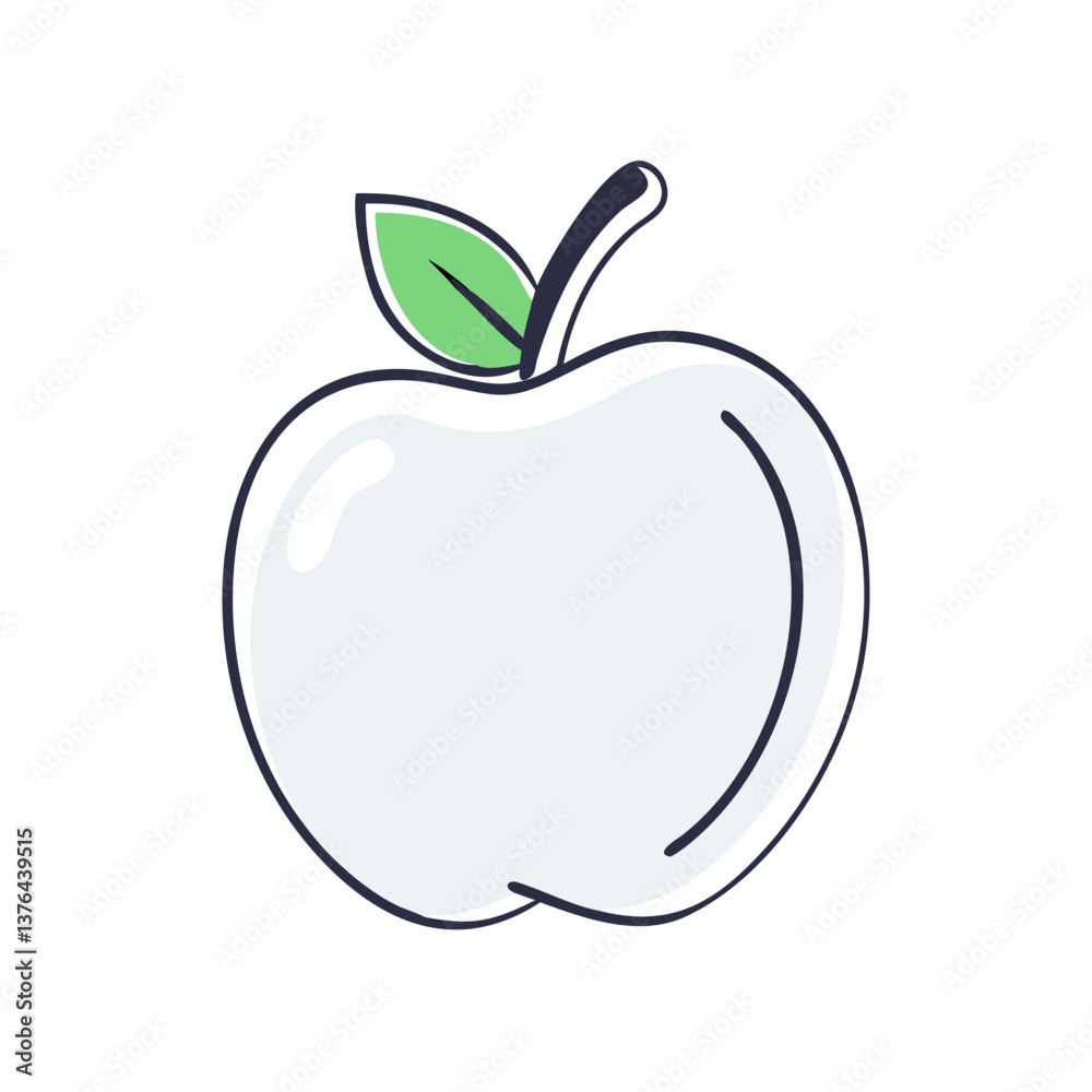 Green apple fruit in minimal style Green apple fruit in minimal style