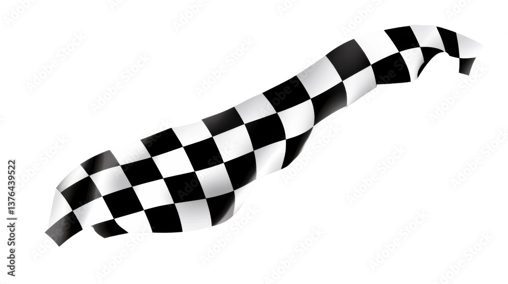 Obraz premium checkered flag on white background