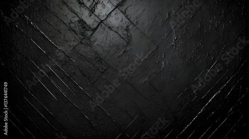 Dark Textured Abstract Background with Scratched Surface