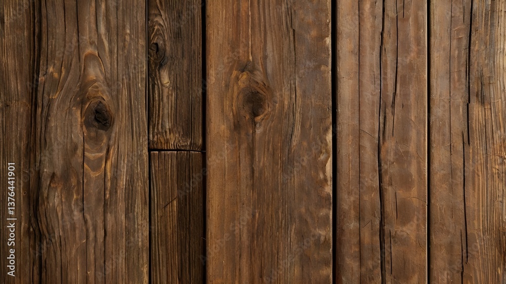 Fototapeta premium Rustic Aged Wooden Plank Texture Background