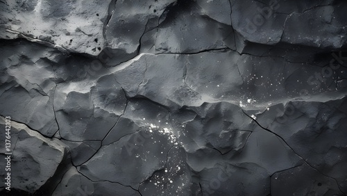 Dark Cracked Rock Texture Background