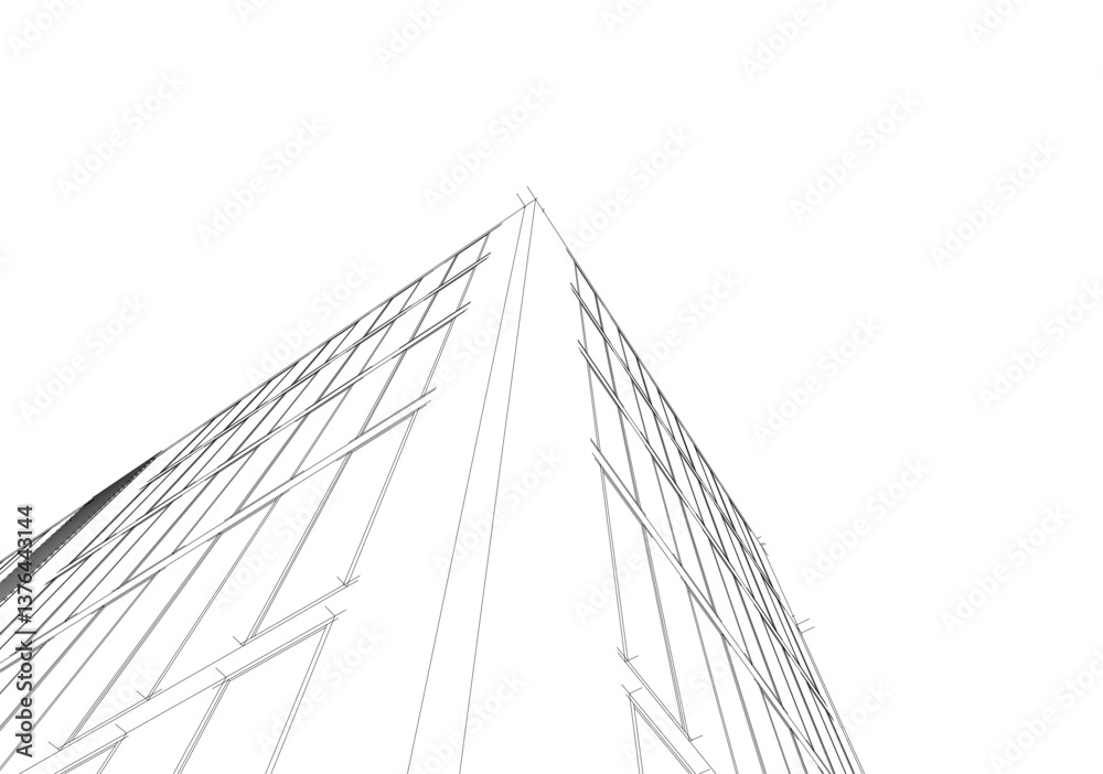 Obraz premium 3d rendering of a modern building